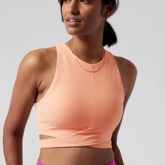 Athleta Conscious Crop Cut Out Bra Size Medium - Picture 7 of 7